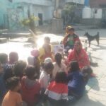 Community awareness on VBD during aanganvadi visit at slum gyara basti PC- geeta ramani FHI-EMBED-HEALTH department -Agra 19-Dec.2023