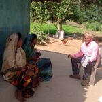 Community awareness session on Malaria during household visit in Village Padari Block Myorpur Sonebhadra 14-12-2023