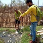 Larva source identification and reduction by Oil filming method in Rantola Block Myorpur Sonebhadra 10-05-2023