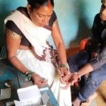 Malaria Testing of Fever Cases during household visit with ASHA worker in Village Palpal Block Nagwan Sonebhadra 16-09-2023