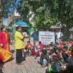 Awareness session for appropriate behaviour of Dengue and Malaria during School base activity PC- Geeta Ramani FHI-EMBED-HEALTH department -Agra 08.02.2024