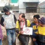 Community awareness for appropriate behaviour of Dengue and Malaria during H.H. visit at Slum Veer nagar PC- Rajesh FHI-EMBED-Health Dept, Agra. 29-01-2024