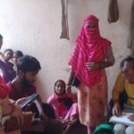 Malaria testing through RDT Kit By Asha during UHND visit at Slum nagla mohan PC- Rajesh FHI-EMBED-Health Dept, Agra. 15-04-2024