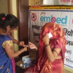 Malaria testing through RDT Kit By Asha during UHND visit at Slum Siddarth nagar PC- Pulkit FHI-EMBED-Health Dept, Agra. 15-05-2024