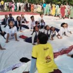 Celebrated national Yoga day and spread community awareness by Street play at company garden sadar FHI-EMBED-Health department Agra 21-06-2024