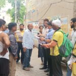 oint visit with ADMO at slum Sultan Ganj community awareness about VBD during field visit and preventing measure and source reduction FHI-EMBED-Health Department-Agra-10-06-2024