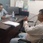 Meeting with MOIC For RDT Testing during Ram Nagar UPHC visit PC-irshan khan FHI-EMBED-Health Dept, Agra. 24-06-2024