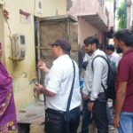 Facilitated joint visit with ADMO and focus on community awareness on VBD and preventing measures and sources reduction activities at slum Teepri jatav basti. FHI-EMBED-Health Department. Agra-03-07-2024