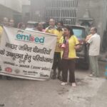 Awareness session for appropriate behavior of Dengue and Malaria during Rally activity PC- Geeta -Slum- dhobi Pada FHI-EMBED-HEALTH department -Agra 12.11.2024